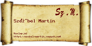 Szóbel Martin névjegykártya